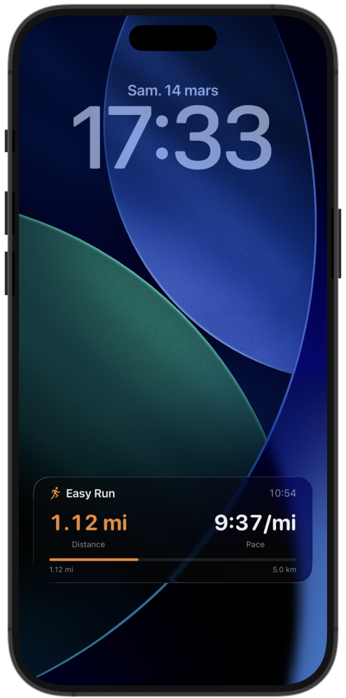 Live Activity: running