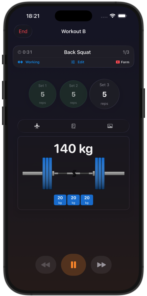 Barbell plate calculator